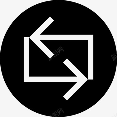 向左旋转重复循环重放图标图标