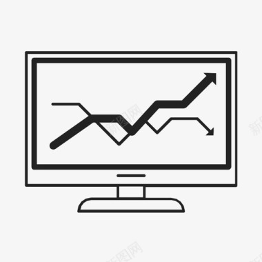 信息图表矢量基金图表监视器分析图表图标图标