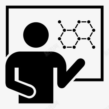 教授讲座化学教授讲师科学图标图标