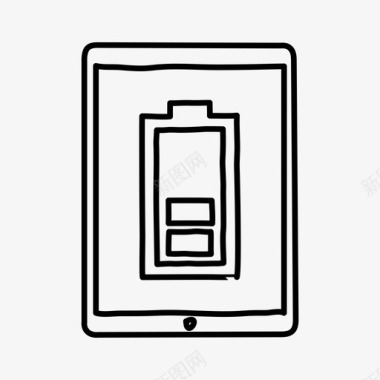 手绘素材ipad电池设备手绘图标图标