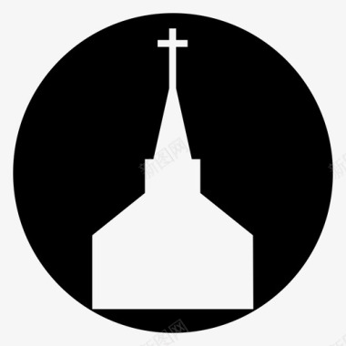 建筑小教堂教堂图标图标