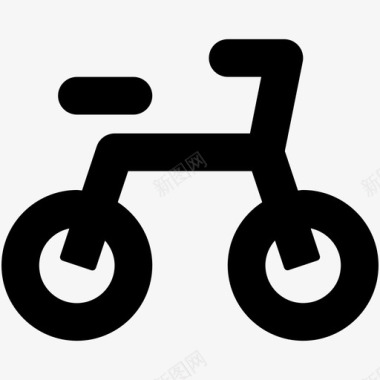 自行车交通网络和用户界面图标图标