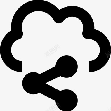 共享云云计算云网络图标图标