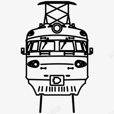 郊区列车电动列车俄罗斯列车图标图标