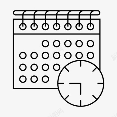 日记事件日历时钟日期图标图标