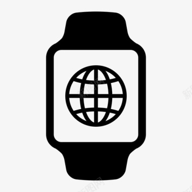 地球仪苹果手表时间图标图标