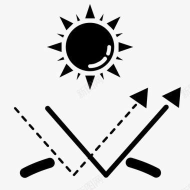 夏季新品紫外线防晒热防护图标图标