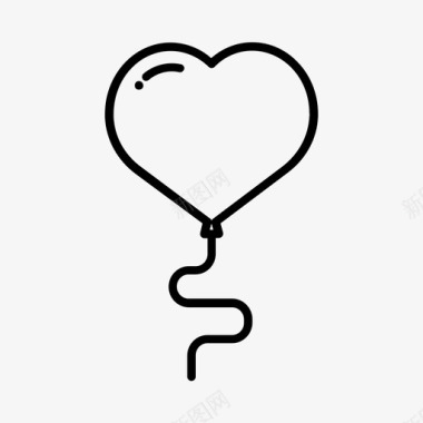 气球心形气球气球爱情图标图标