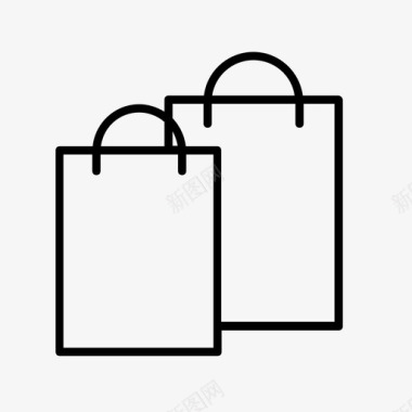 购物袋百货公司纸袋图标图标
