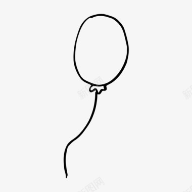 气球手绘插图图标图标