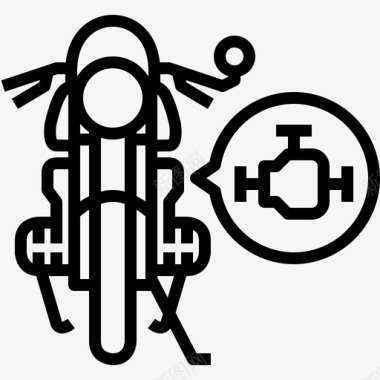 摩托车发动机咖啡馆赛车手故障图标图标