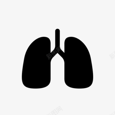 陆行生物肺空气生物图标图标