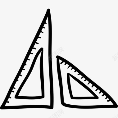 三角尺夫妇教育手绘教育图标图标