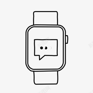 设备手绘applewatch消息applewatch聊天图标图标