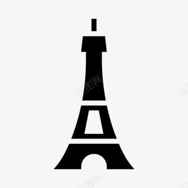埃菲尔铁塔建筑纪念碑图标图标