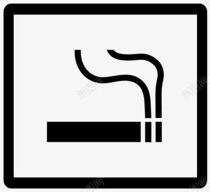 烟雾素材吸烟区空气癌症图标图标
