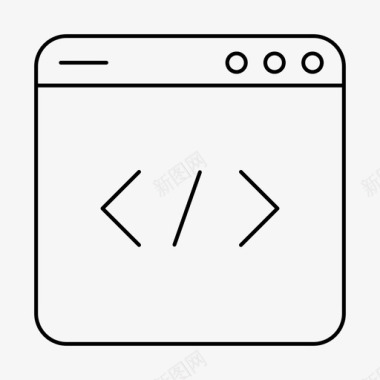 编码开发人员应用程序编码图标图标