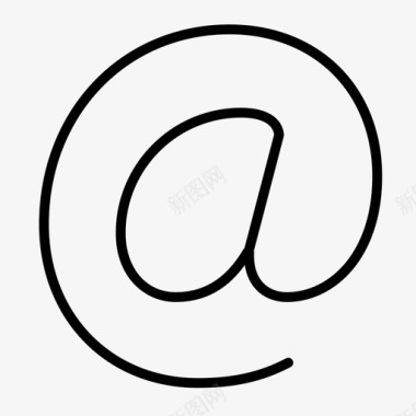 地址电子邮件线性图标图标