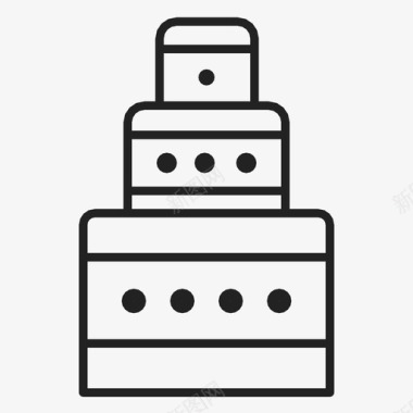 婚礼蛋糕层蛋糕婚礼时间表图标图标