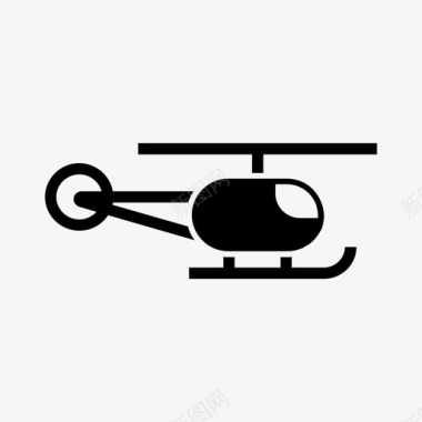 直升机直升机飞机螺旋桨图标图标