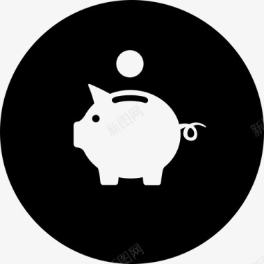 存钱猪存钱罐金融储蓄图标图标