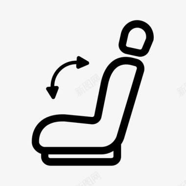 椅子座椅可调汽车图标图标