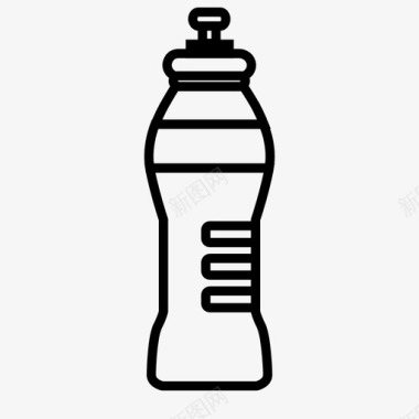 水瓶健身瓶健康图标图标
