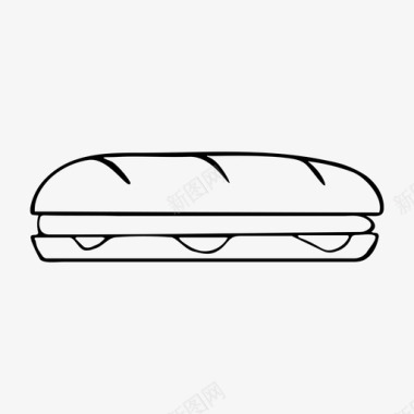 三明治熟食食物图标图标