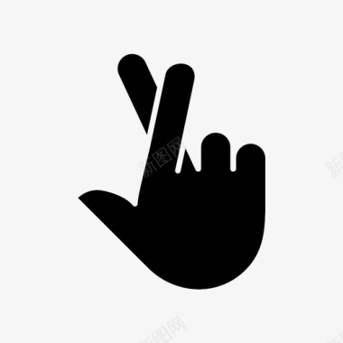 手交叉的手指交叉的手指幸运的图标图标