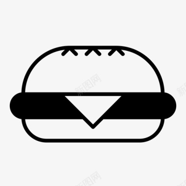 多肉叶子芝士汉堡快餐汉堡图标图标