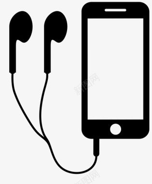 iPhone模板iphone耳机耳机音乐图标图标