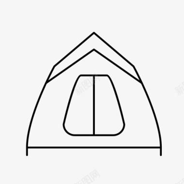 户外露营帐篷露营地野营图标图标