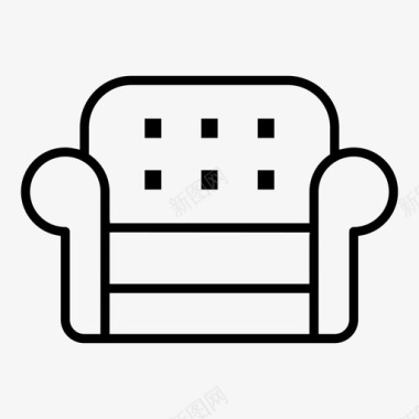椅子椅子扶手椅家具图标图标