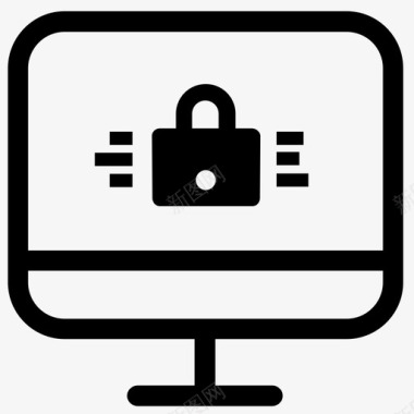 锁计算机锁屏图标图标