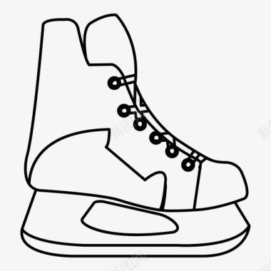 运动小人图标矢量素材溜冰鞋曲棍球运动图标图标