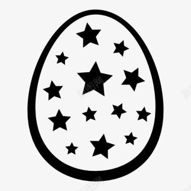 复活节彩蛋彩蛋复活节星星图标图标