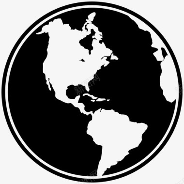 世界环球美国地球图标图标