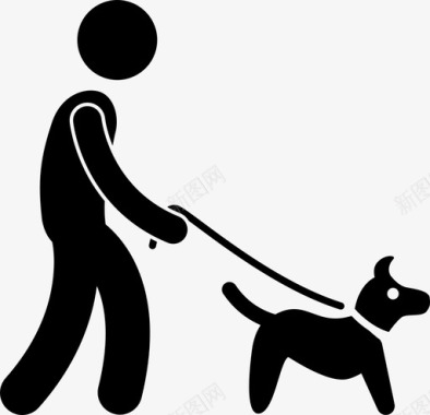 彩绘宠物遛狗绳子皮带图标图标