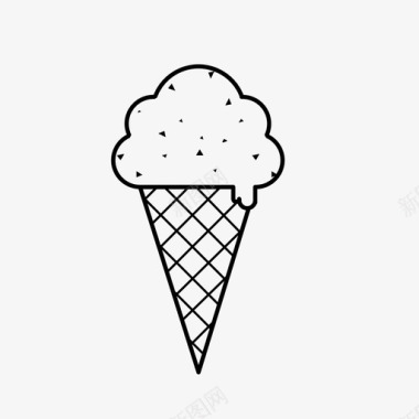 冰淇淋巧克力蛋卷图标图标