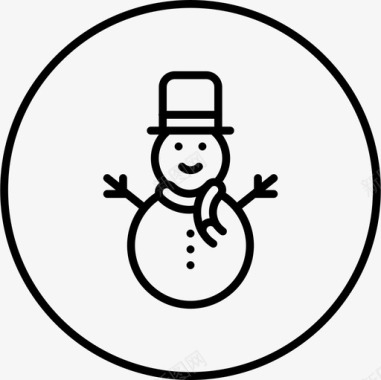 雪人寒冷装饰图标图标