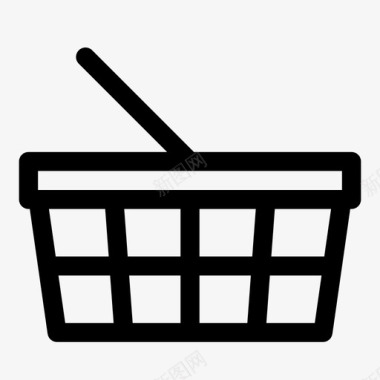 购物篮纯线条图标图标