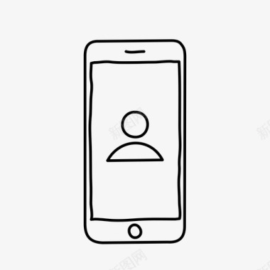 手绘iphone人屏幕设备图标图标