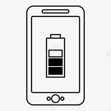 智能手机充电电平图标图标