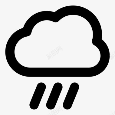 气候图标云雨气候预报图标图标