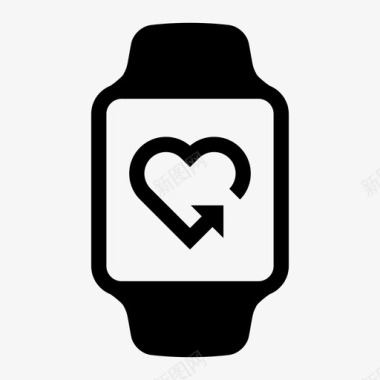 健身器械心率苹果手表健身跟踪图标图标