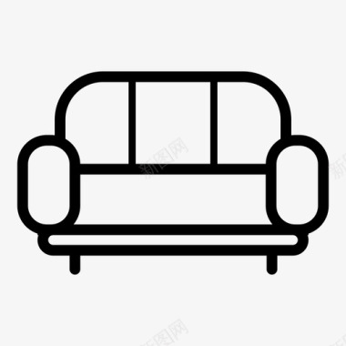 座椅沙发经典沙发家具图标图标