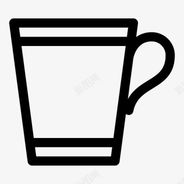 马克杯饮料杯提手杯图标图标