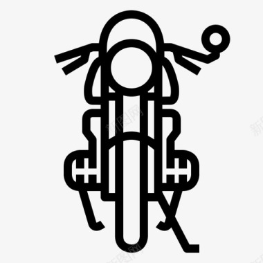 摩托车车头咖啡馆赛车手摩托车图标图标