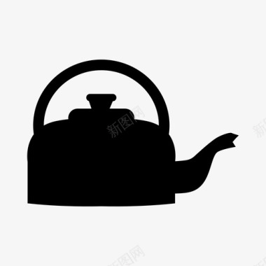 茶壶绿色水壶图标图标