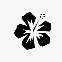 白麻芙蓉花马来西亚图标高清图片